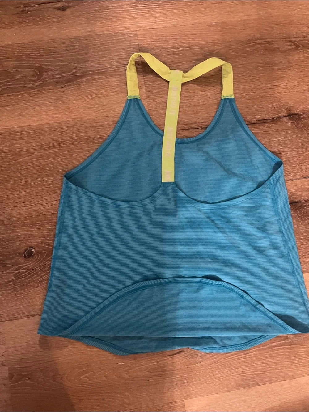 Nike Women's Teal Tank with Neon Green Straps